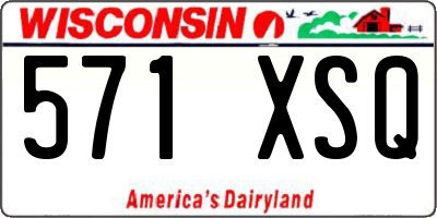 WI license plate 571XSQ