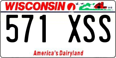 WI license plate 571XSS