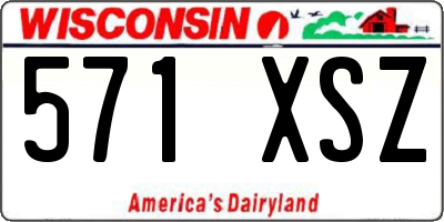 WI license plate 571XSZ