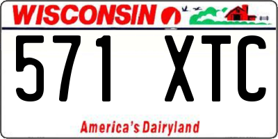 WI license plate 571XTC