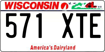WI license plate 571XTE
