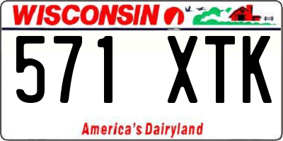WI license plate 571XTK
