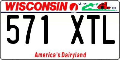 WI license plate 571XTL