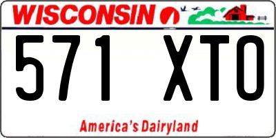 WI license plate 571XTO