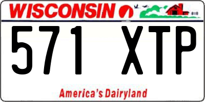 WI license plate 571XTP