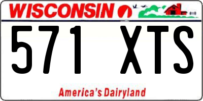WI license plate 571XTS