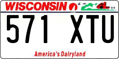 WI license plate 571XTU