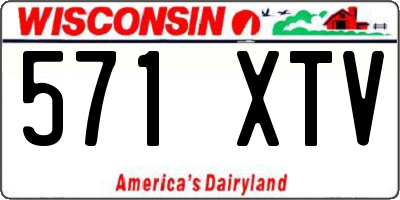 WI license plate 571XTV