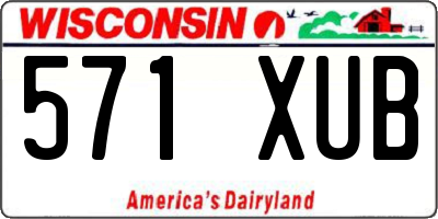 WI license plate 571XUB