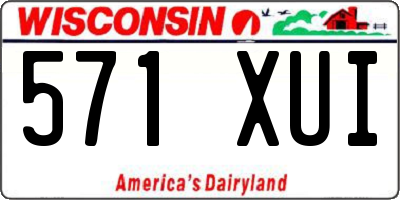 WI license plate 571XUI