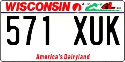 WI license plate 571XUK