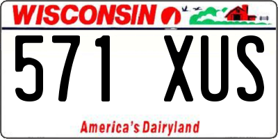 WI license plate 571XUS