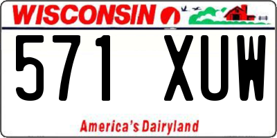 WI license plate 571XUW