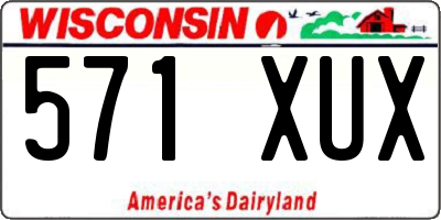 WI license plate 571XUX
