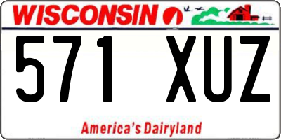 WI license plate 571XUZ