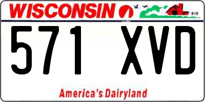 WI license plate 571XVD