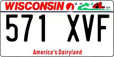 WI license plate 571XVF