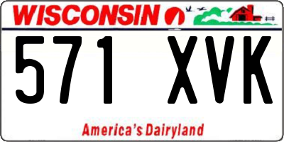 WI license plate 571XVK