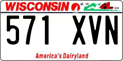 WI license plate 571XVN