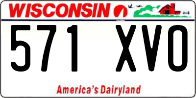 WI license plate 571XVO