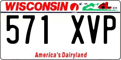 WI license plate 571XVP