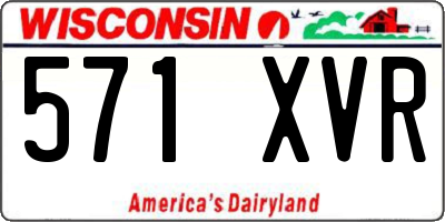WI license plate 571XVR
