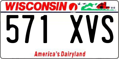 WI license plate 571XVS