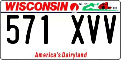 WI license plate 571XVV