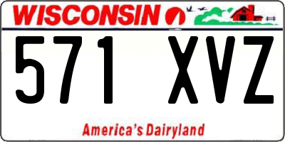 WI license plate 571XVZ