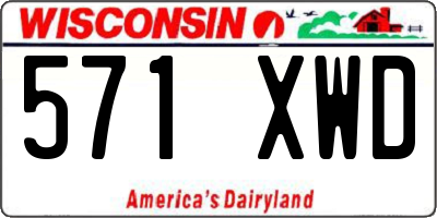 WI license plate 571XWD