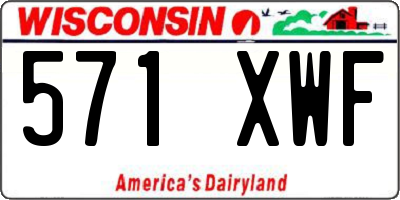 WI license plate 571XWF