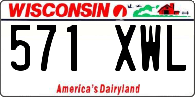 WI license plate 571XWL