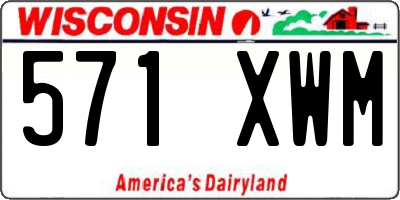 WI license plate 571XWM