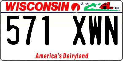 WI license plate 571XWN