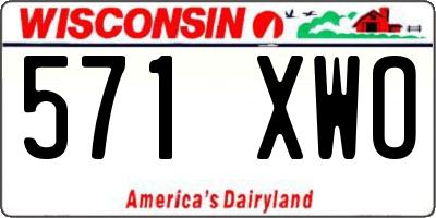 WI license plate 571XWO