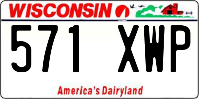 WI license plate 571XWP