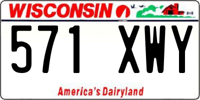WI license plate 571XWY