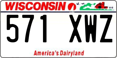 WI license plate 571XWZ