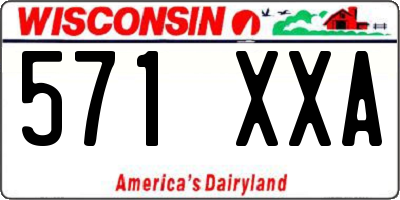 WI license plate 571XXA