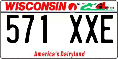 WI license plate 571XXE