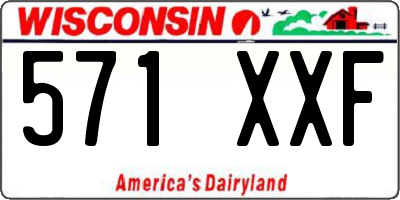 WI license plate 571XXF