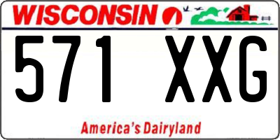 WI license plate 571XXG