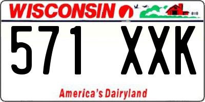 WI license plate 571XXK