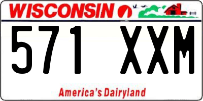 WI license plate 571XXM