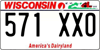 WI license plate 571XXO