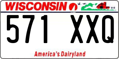 WI license plate 571XXQ