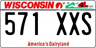 WI license plate 571XXS