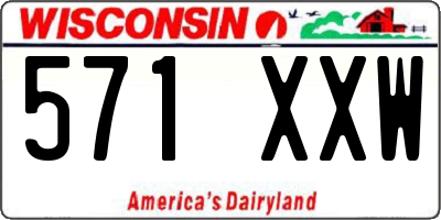 WI license plate 571XXW