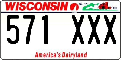 WI license plate 571XXX