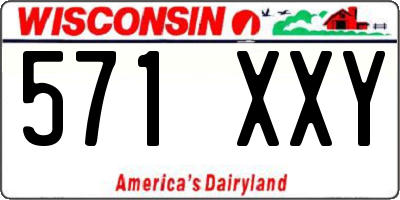 WI license plate 571XXY